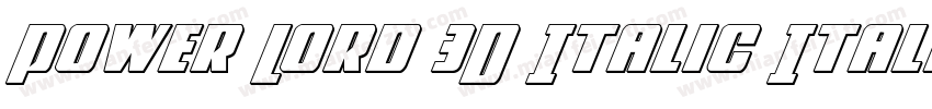 Power Lord 3D Italic Italic字体转换
